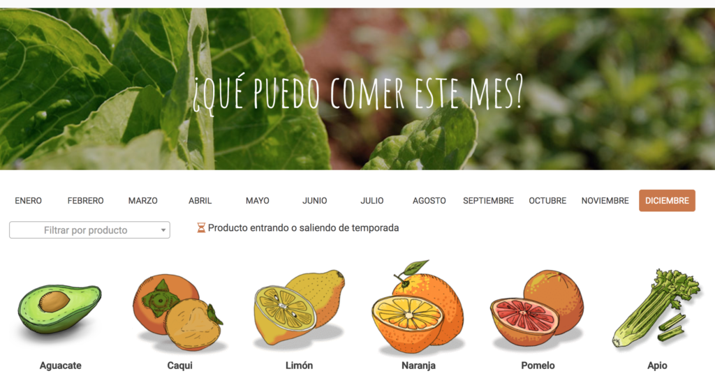 Screeshot of the website soydetemporada